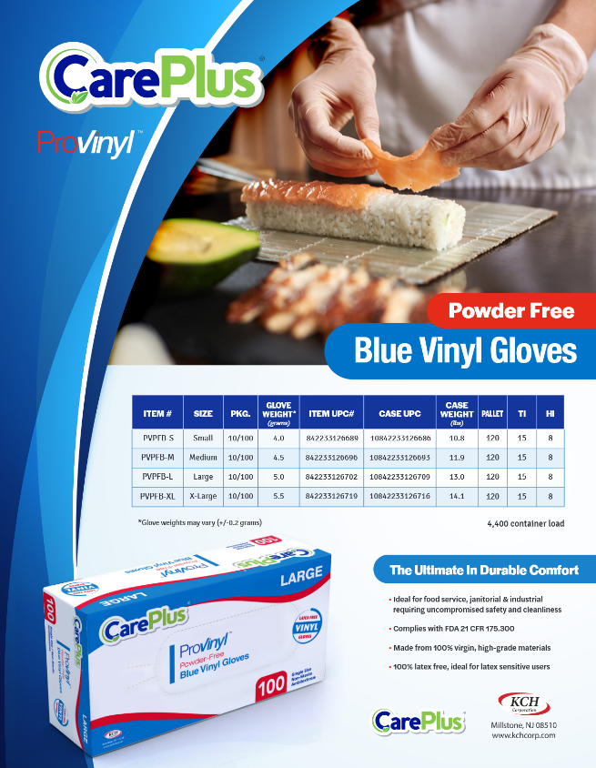 ProVinyl-Blue Vinyl Gloves