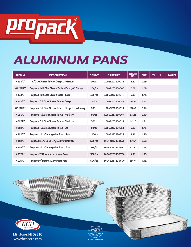 Propack Aluminum Pans
